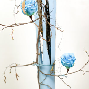 Rami di salice e rose stabilizzate | Andrea Patrizi Flower Shop