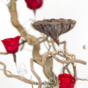 rose e nocciolo contorto | Andrea Patrizi Flower Shop